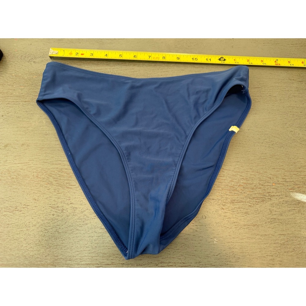 Summersalt High Leg Bikini Bottom Navy Blue Recycled Swim Size 6